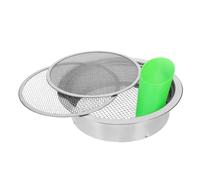 Cabilock Setaccio da Giardino in Inossidabile con Intercambiabile Pala per Filtraggio Terreno Compost e Sabbia Strumento Versatile per Coltivazione e Cura Piante