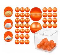 Cabilock Sfere della lotteria 50 pezzi da 1,57 pollici in plastica da riempire, sfere divisibili per giochi di tombola bingo con scatola di immagazzinaggio