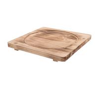 Cabilock Sottopentola Base Elegante e Naturale 30x30 Cm in Legno Resistente al Calore Design Staccabile per Cucina e Patio per Barbecue e Stufa da Tavolo