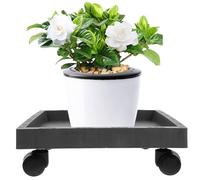 Cabilock Sottovasi Rettangolari Sottovasi Quadrati 50x50 di Forma di Vassoio su Ruote Fioriera Vassoio per Il Indoor Outdoor 29 * 29 * 10Cm Grigio Sottovaso Rettangolare con Ruote Sottovaso 50x50