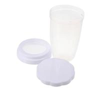 Cabilock Spargitore per zucchero a velo, spargitore di cacao, shaker per cioccolato, in polvere, con coperchio, bianco