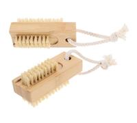 Cabilock Spazzola la Pulizia delle Unghie delle Dita dei Piedi, Set 2 Pezzi in Fibra di Agave e Bambù, Ergonomica e Portatile per Rimozione Cellule Morte e Pulizia Domestica