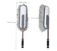 Cabilock Spazzola Lavaggio Auto Telescopica con Mop Morbido Setole Delicate Scopa Leggera per Pulizia Ruote Veicoli Camper e Pannelli