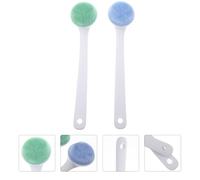 Cabilock Spazzola per Bagno in Silicone Manico Lungo Set da 2 Pezzi Blu e Verde Spazzola per Massaggio del Corpo per Esfoliazione e Pulizia Profonda della Pelle Adatta per Doccia e