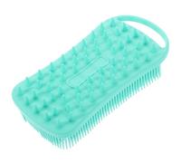 Cabilock Spazzola per Doccia in Silicone Setole Morbide Spazzola per Massaggio Corpo e Pulizia Bagno Strumento Flessibile per la Doccia Adatto a Mani Grandi e Piccole Verde