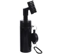 Cabilock Spazzola per Pulizia Bastoni Golf Cavo Retrattile Nero | PET e Abs, Fissaggio Rapido alla Sacca, per Scanalature e Uso Sul Campo