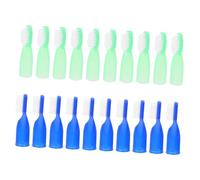 Cabilock Spazzolino da Denti Piccolo per Prigione Manicotto per Dita Set 20 Pezzi Plastica Resistente Mini Spazzolino Portatile per Uso in Istituti Penitenziari e Centri di Detenzione