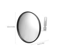 Cabilock Specchio del negozio specchietto per gli angoli ciechi specchio convesso a cupola del supermercato ospedaliero Black