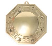 Cabilock Specchio Feng Shui: specchio Bagua convesso Feng Shui per allontanare la sfortuna - Ornamento cinese da appendere alla parete in rame per l'arredamento della casa