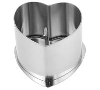 Cabilock Stampo per Onigiri Forma Cuore e Triangolo, in Acciaio Inox | Superficie Antiaderente, Piastra di Pressione, per Lezioni Culinarie e Caramelle Dure, Finitura Argento