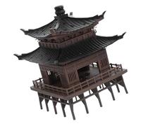 Cabilock Statua di pagoda: statuina del padiglione del giardino delle fate - scultura in miniatura del padiglione - decorazione del giardino zen asiatico per l'architettura paesaggistica