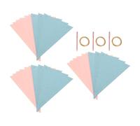 Cabilock Striscione Bandierine Triangolari Glitterate in Carta Set da 3 Pezzi 12 Bandierine Rosa Perlato e Azzurro Glitterato Decorazioni Boho per Feste di Rivelazione del Sesso e