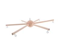 Cabilock Struttura Mobile in Legno Fai da Te per Carillon a Vento Supporto a Sei Gambe, Kit Sospensione Decorativa per Cameretta Ragazzo Ragazza, Accessori Artigianali per Giochi in Legno