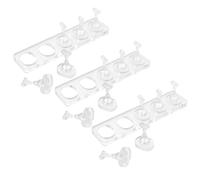 Cabilock Supporto per Unghie in Acrilico 3 Pezzi Base per Pratica Manicure Singola Resistente a Rotture e Facile da Recuperare per Uso Professionale e Principianti