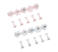 Cabilock Supporto per Unghie in Resina Trasparente Finitura Iridescente Set da 2 Pezzi Forme a Cuore e Strisce Lunghe Porta Unghie Pratico per Esercitazioni di Nail Art in Saloni e a