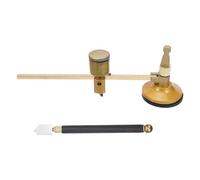 Cabilock Tagliavetro Circolare Portatile con Ventosa e Manopola Regolabile Strumento per Taglio e Incisione Vetro con Penna Incisione Integrata Utile per Artigianato e Progetti Precisi