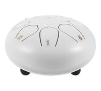 Cabilock Tamburo a Lingua d'Acciaio 6 Pollici 8 Note Bianco Accessori per Educazione Musicale Strumento Etereo per Meditazione Rilassamento e Concentrazione