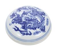 Cabilock Tampone D'inchiostro Rosso per Calligrafia Scatola in Ceramica 9 Cm, Resistente e Lavabile, per Pittura Cinese, Tessuti, Legno e Carta, Forniture Artigianali per Lettering