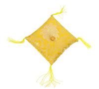 Cabilock Tappetino Cuscino Liscio e Pratico per Ciotola Sonora Buddista Giallo Supporto per Ciotola di Canto Colore Casuale Decorazione per Casa e Ufficio