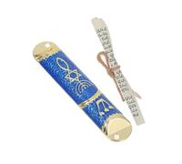 Cabilock Targa Mezuzah in Metallo Pergamena per Porta da Appendere Stile retrò Simbolo di Benedizione Ebraica per Uso Domestico