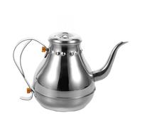 Cabilock Teiera in argento inossidabile: teiera vintage con croce - bollitore per acqua in metallo da 1,2 l, erogatore di vino per ristoranti, case e cerimonie religiose