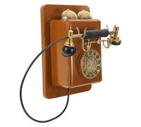 Cabilock Telefono a Disco Vintage da Parete Decorativo, Statua retrò Filo, Arredamento Nostalgico per Casa, Ufficio e Negozio, Supporto Leggero per Ambienti a Tema Storico