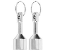 Cabilock Test Argento Magnete per Oro e Argento Portachiavi Magnetico Leggero in Ferro 2 Pezzi Tester Comodo per Distinguere Gioielli