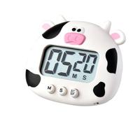 Cabilock Timer elettronico da cucina digitale con divertente design a mucca, sveglia a breve termine per cucina e cottura, pratico timer per la casa e i bambini, bianco, accessori da cucina compatti