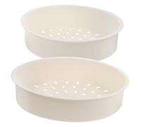 Cabilock Vaporiera in Plastica Spessa Resistente Al Calore 3l e 5l Per Cottura a Vapore Multifunzionale Di Riso, Carne e Verdure, Accessori Per Pentola Elettrica, Set 2 Pezzi Per Uso Domestico