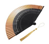 Cabilock Ventaglio Pieghevole Portatile da Donna Finiture Dorate Compatto e Leggero Ventaglio Manuale Vintage per Matrimoni Festival Musicali Spettacoli di Danza e Decorazioni per