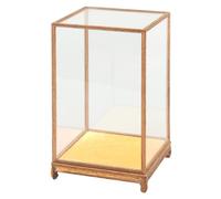 Cabilock vetrina per bambole domestiche portaoggetti storage box immagazzinaggio tavola nera cubo trasparente Carta porta porta statuette in Bicchiere