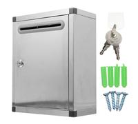 Cabilock Wall Mount Letter Box in Acciaio Inossidabile per Uso Esterno Cassetta Postale per Suggerimenti e Reclami per Ufficio Scuola Azienda Design Creativo e Moderno con Colore Casuale