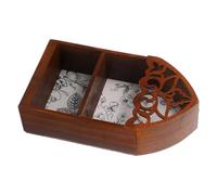 Cabilock Wooden Wall-mounted Crystal Display Shelf Dual-layer Floating Organizer For Stones And Essential Oils Stable And Easy-clean Holder For Home Office Decor