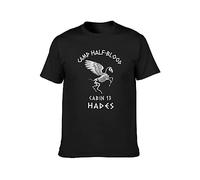 Cabin 13 Camp Half Blood Skeleton Hades Percy Jackson Olympians Boy Men Cotton T-Shirt Print Tee T-Shirt Black M