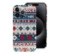 Cabin Fair Isle - Custodia protettiva leggera e divertente compatibile con iPhone 15/15 Plus/15 Pro/15 Pro Max, protezione divertente