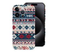 Cabin Fair Isle - Custodia protettiva leggera e divertente compatibile con iPhone 15/15 Plus/15 Pro/15 Pro Max, protezione divertente