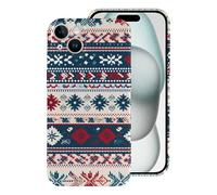 Cabin Fair Isle - Custodia protettiva leggera e divertente compatibile con iPhone 15/15 Plus/15 Pro/15 Pro Max, protezione divertente