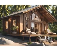 Cabin Guest Book: Guest Book for Vacation Home, Airbnb, Visitor Rental, Visitor’s Log Book for Recording Name & Memories