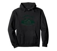 Cabin Life Rustic Wilderness Getaway Amante della Natura Felpa con Cappuccio, Unisex per Adulti, Nero, XXL