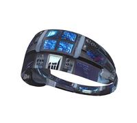 Cabin of the Future, fascia elastica per capelli, unisex, assorbe l'umidità ed elimina il sudore in eccesso, adatta per sport come calcio, corsa, yoga, ecc.
