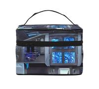 Cabin of The Future - Trousse da viaggio per cosmetici da viaggio per uomini e donne, adatta per articoli da toeletta, Nero , Taglia unica