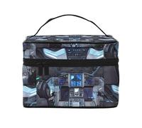 Cabin of The Future - Trousse per cosmetici da donna, con stampa, grande, organizer da viaggio