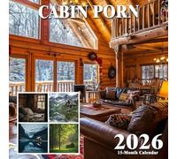 Cabin Porn 2026 Calendar: Rustic escapes in the heart of tranquil wilderness
