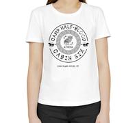 Cabin Six Athena Percy Jackson Camp Half Blood T-Shirt Classica da Donna Girocollo Maniche Corte Large