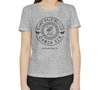 Cabin Six Athena Percy Jackson Camp Half Blood T-Shirt Classica da Donna Girocollo Maniche Corte Small