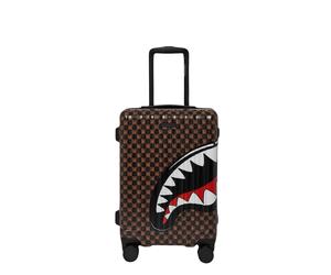 Cabin Trolley Sharks In Paris WTF Bubble Brown Check Sprayground