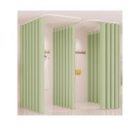 Cabina armadio a forma di U, binario scorrevole for negozio di abbigliamento, divisorio, angolo for camerino, tenda curva for spogliatoio(Cyan,2.4 * 2.7m)