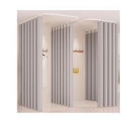 Cabina armadio a forma di U, binario scorrevole for negozio di abbigliamento, divisorio, angolo for camerino, tenda curva for spogliatoio(Grey,2.2 * 2.7m)