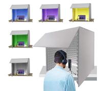 Cabina Audio Da Tavolo Portatile, Sicura Ed Ecologica, Pieghevole For Risparmiare Spazio For Case, Studi Di Registrazione E Altoparlanti L'isolamento Vocale(Grey)
