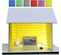 Cabina Di Isolamento Vocale Portatile, Cabina Di Isolamento Da Tavolo Con Pannelli In Schiuma, Riduzione Del Rumore For La Registrazione In Studio Domestico E Il Podcasting(Red)